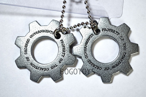 Gears Of War Tags Cadena Collar Doble Marcus Importada