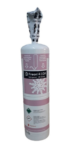 Garrafa De Gas Refrigerante R410a Con Robinete Freon 650gr