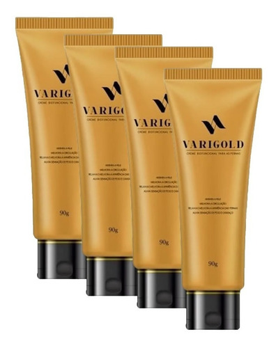 4x Hidratante Corporal Pernas Tratamento Varizes Varigold