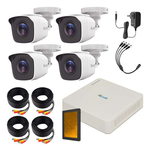 Kit Camaras Vigilancia Cctv 4 Camaras Hd + Disco 500 Gb