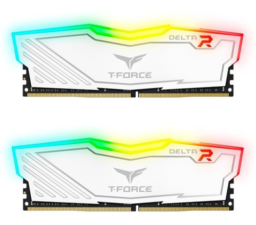 Memoria Ram T-force Delta Rgb Gamer Color Blanco 16gb 2 Team Group Tf4d416g3600hc18jdc01