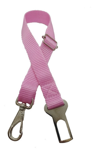 Cinto Segurança Pet Coleira Universal Porte Cachorro Gato Cor Rosa