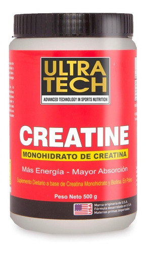 Imagen 1 de 1 de Suplemento en polvo Ultratech Nutrition  Classic Creatine creatina monohidratada en pote de 500g
