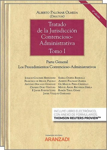 Tratado De La Jurisdiccion Contencioso-adinistrativa 2 Tomos 2021, De Palomar Olmeda, Alberto. Editorial Aranzadi,s.a.,editorial En Español