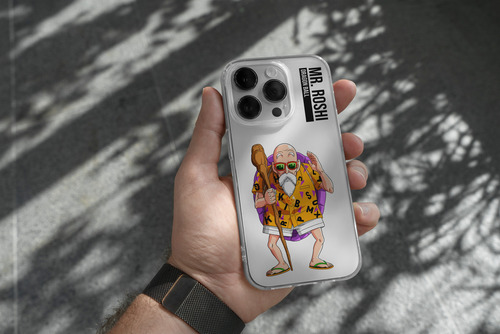 Funda Clear Case Iphone Dragon Ball Maestro Roshi Clear Iphone 16 Pro Max