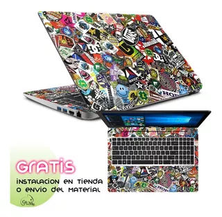 Skin Laptop Sticker Boom Protector Decorativo + Instalacion