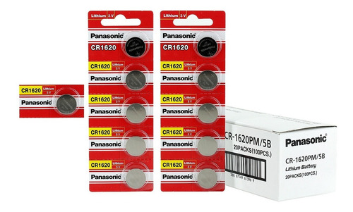 Imagen 4 de 5 de Pila Cr1620 Litio 3v Control Alarma Llaves Auto Blister X 5