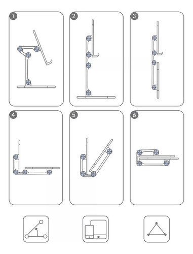 Soporte Doble Articulacion P/ Celular Tablet - Plegable Mesa