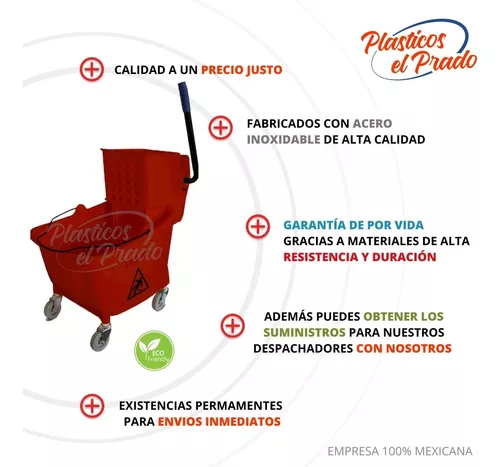 GUTSTARK Cubeta con Exprimidor 32 Litros Cubeta para Trapear Exprimidora  Carrito de Servicio 32 Lt Litros Cubetas para Limpieza Plastico Ruedas Cubeta  para Trapear Multiusos Transportador Excelente Calidad : :  Hogar y