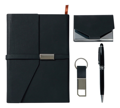 Set Ejecutivo Con 1 Libreta,1 Llavero ,1 Pluma Y 1 Tarjetero