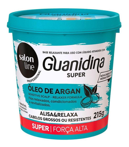 Guanidina Óleo De Argan Super Alisa E Relaxa Salon Line