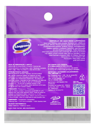 Esponja Aço Limppano 16g