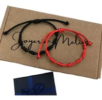 Comprar 2 Pulseras Roja Negra Tobilleras 7 Nudos Protección Seda 