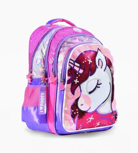 Mochila Unicornio Lentejuelas Con Luz Led Footy