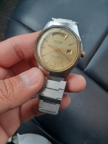 Imagen 2 de 3 de Jt Antiguo Reloj Sicura Automático Suizo De Coleccion