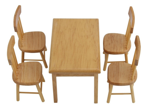 Juego De 5 Modelos De Sillas Dollhouse, Mesa De Comedor, Esc