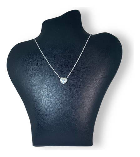 Cadena Con Dije Corazón Collar Chico Plata 925 (arg50042)
