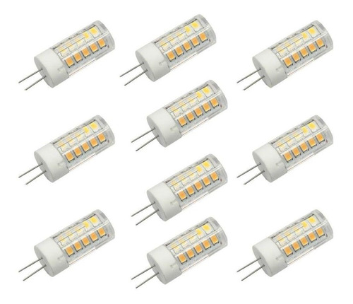 Kit 10 Lampada De Led Bipino G4 5w Para Pendentes E Lustres