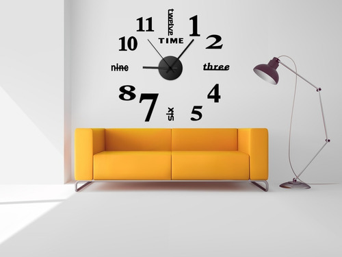 Reloj Pared Decorativo Moderno 3d Adhesivo Sala Cocina
