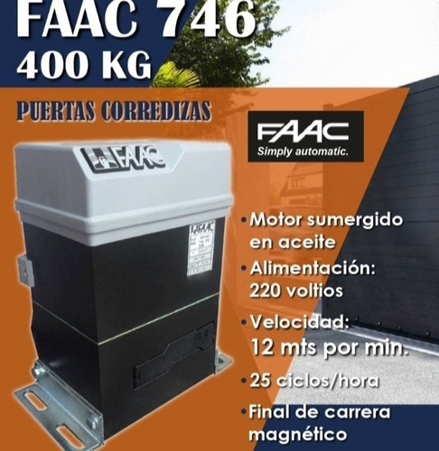 Motor Facc 476 400kg Italiano Kit Completo 220v 