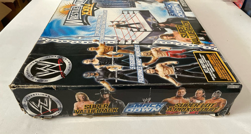 Wrestlemania 24 Stunt Action Ring Set 2009 Con Caja Incomple Negro (Usado)
