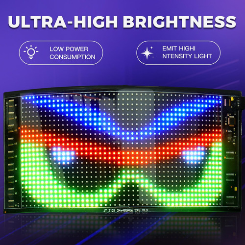 Luz De Ojos De Diablo Para Auto, Pantalla Led 10,6