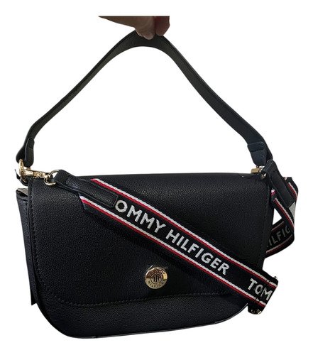 Tommy Hilfiger Crossbody Xw04568 Poliuretano Azul Azul Marino Lisa Oro Azul/rojo/blanco