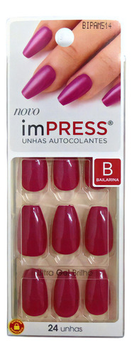 Unhas Autocolantes Amethyst Bailarina Impress Bipam514