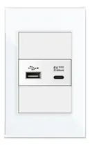 Comprar Tomada Usb E Tipo C Painel De Vidro Temperado Premium 4x2