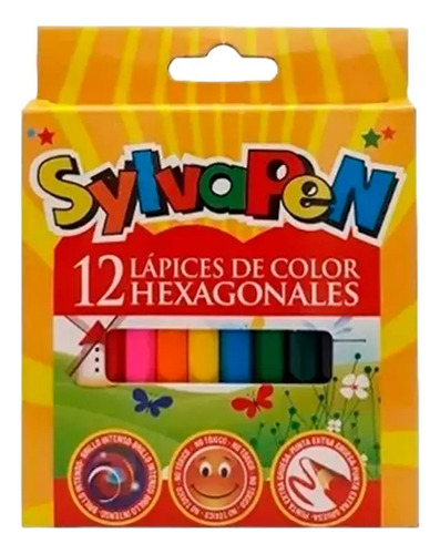 Lápices De Colores Sylvapen Cortos Pack X12  Febo