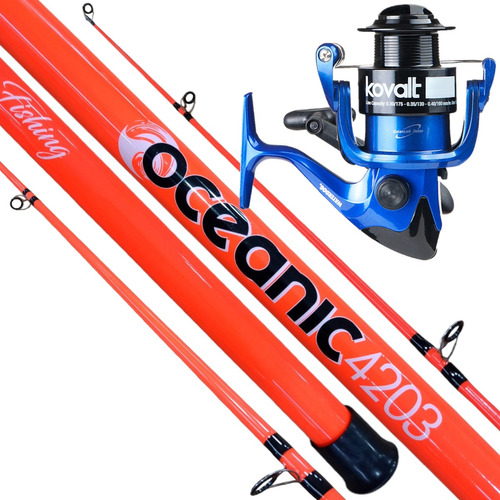 Combo Pesca Waterdog Caña Oceanic 420 3 T + Reel Kovalt 7003