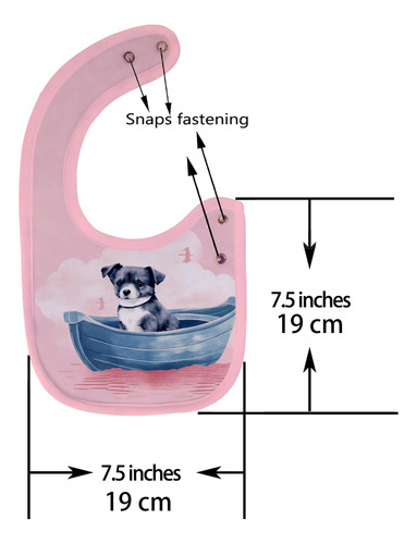Babero De Algodon 3 Capas Impermeable Diseño Unicornio 6 Pz Unicornio Multicolor Unitalla