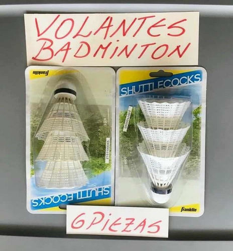 Volantes Plásticos Bádminton=alta Calidad=cual Foto = 6 Unis