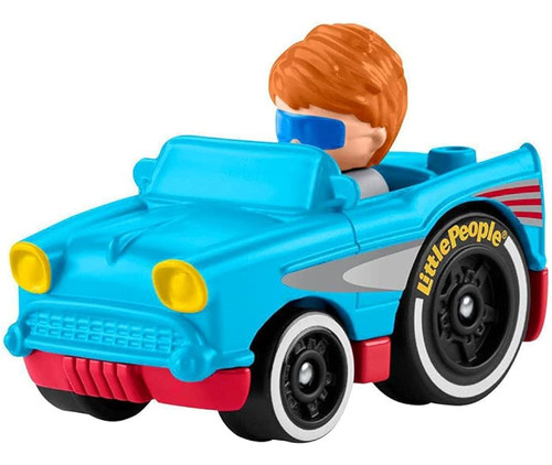 Little People Wheelies Retro Convertible - Gmj25 ~ Coche Azu