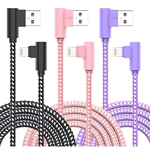 ~? Cargador De iPhone Cable Lightning De 10 Pies En Ángulo R