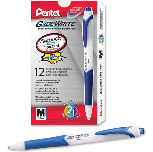 Lapiceras Ballpoint Pentel Set 12 U Blue4