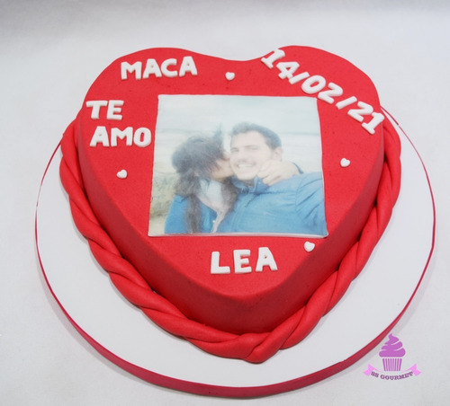 Torta Corazón - Dia De Los Enamorados San Valentin Con Foto