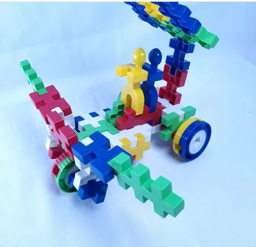 Blocos De Montar Multi Encaixes Divertidos 100 Peças Educativos - Futura  Brinquedos Educativos
