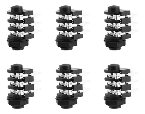 6 Auriculares De Montaje En Panel Pcb De Audio Estéreo De 1/