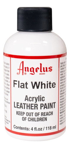 Pintura Acrílica Angelus 4 Oz ( 1 Pieza ) Color Flat White