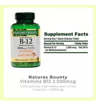 Comprar Natures Bounty Vitamina B12, 2500 Mcg