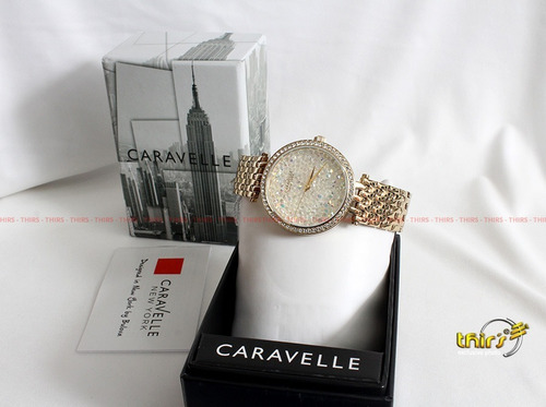 Bulova Caravelle Feminino 44l184 New York Cristais 38mm