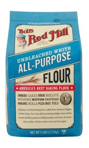 Bobs Red Mill Harina Trigo Blanqueada Unbleach White 2.27kg