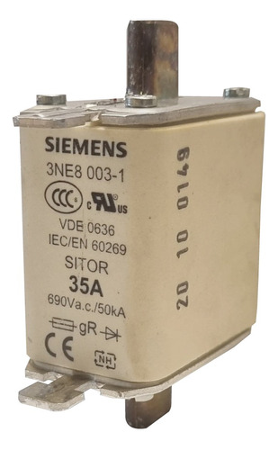 Fusible Nh Siemens Sitor Gr T00 35a Ultrarrapido 3ne8003-1