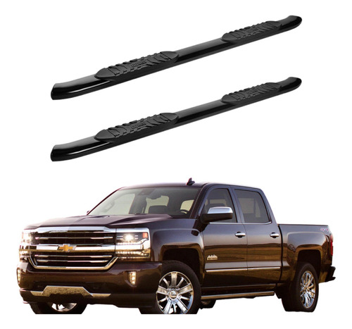 Estribos Widesider Chevrolet Silverado 2007-2018 Dob Cab Pin