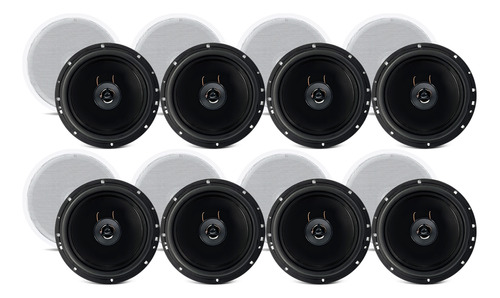 Kit 8 Arandelas Coaxial Com Tweeter Orion Suportes Gesso  