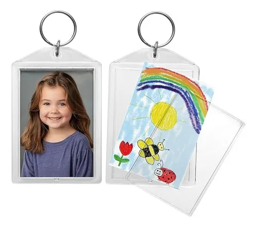 Llavero Acrílico Transparente Ideal Souvenirs 50 Unidades