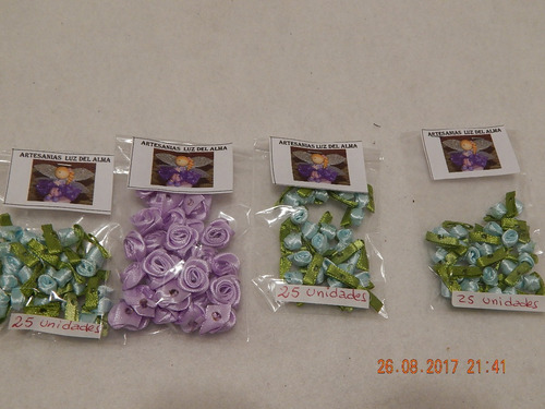 Flores  Merceria Apliques Mini P/ Artesanias  X 25 Unidades