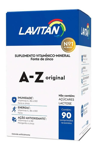 Lavitan Vitamina A-z Original 90 Comp - Cimed - Imunidade