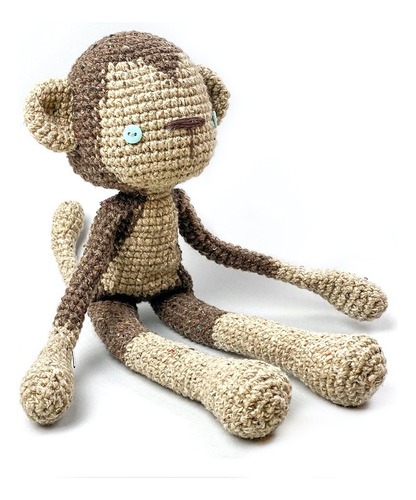 Amigurumi, Mono, Tejido A Mano, Lana Reciclada, Ecocitex